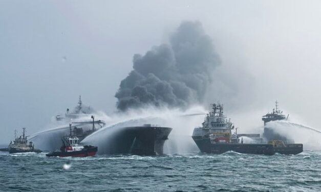 FUGA DE COMBUSTIBLE EN EL MAR DEL NORTE TRAS CHOQUE DE EMBARCACIONES